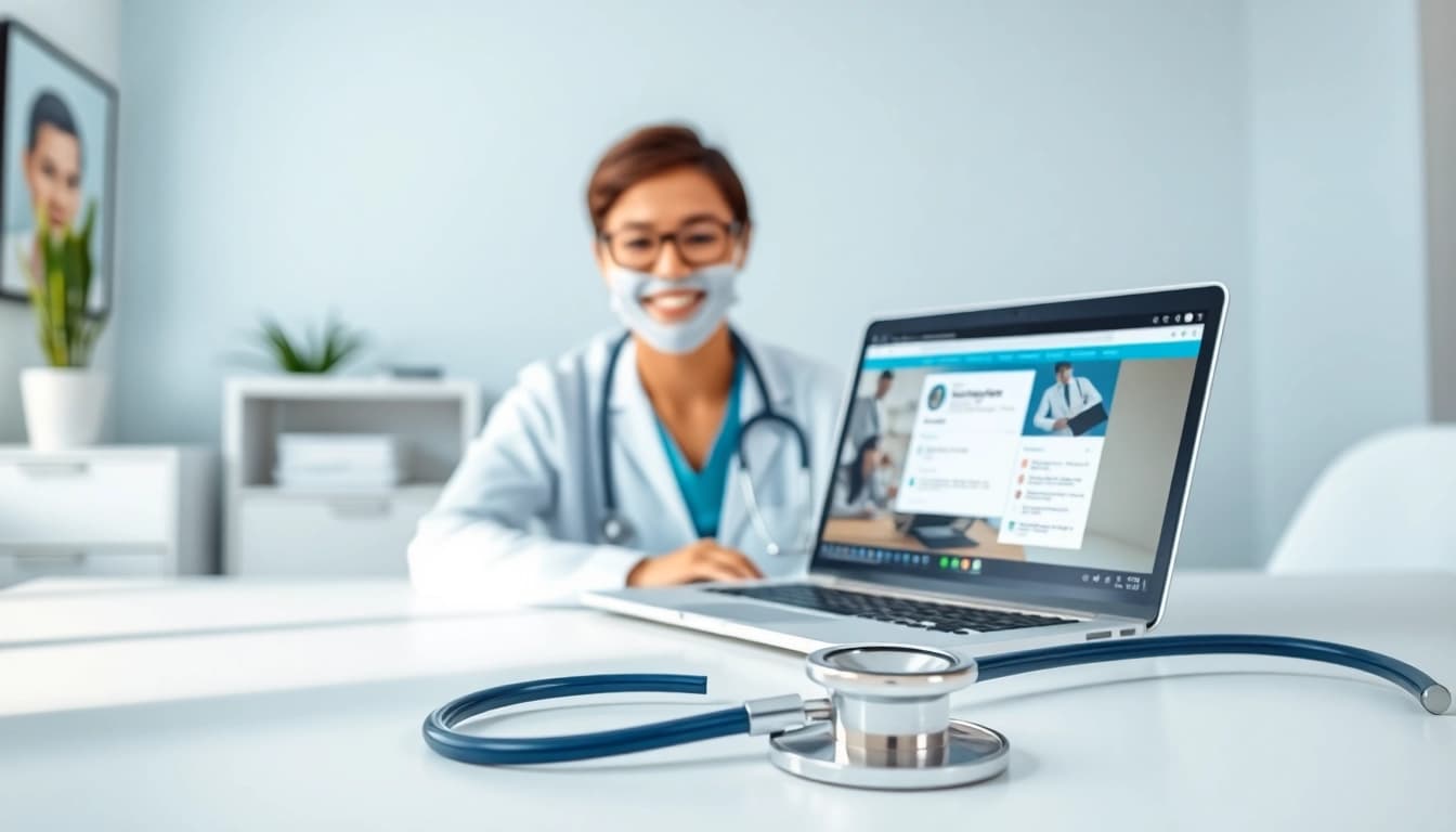 Engage with a doctor online 24/7 in a modern virtual healthcare setting.