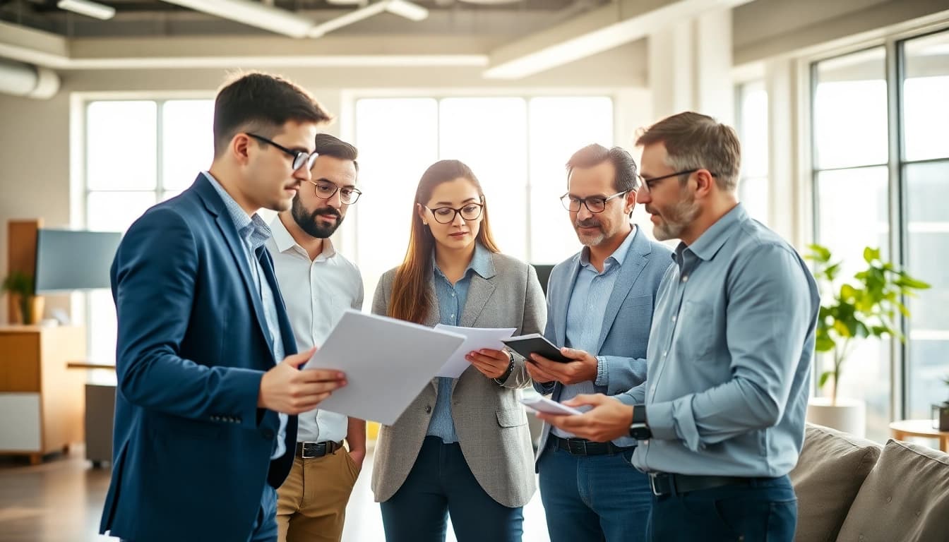 Efficient IT specialists providing managed it services near me in a collaborative office environment.