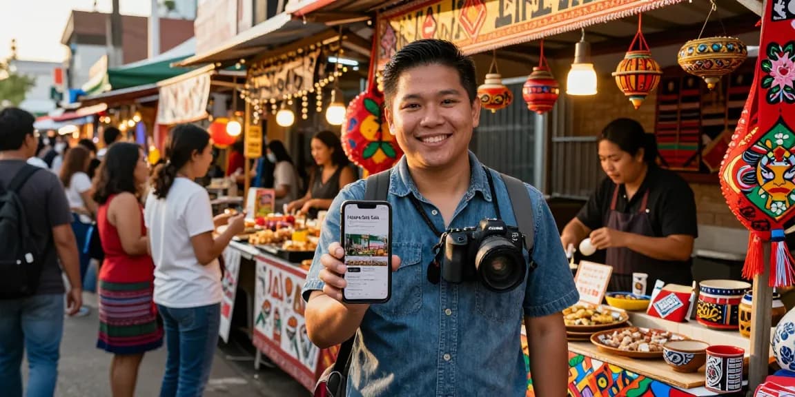 Engaging cultural exploration at https://hanadultalk.com, highlighting vibrant Asian street food market.