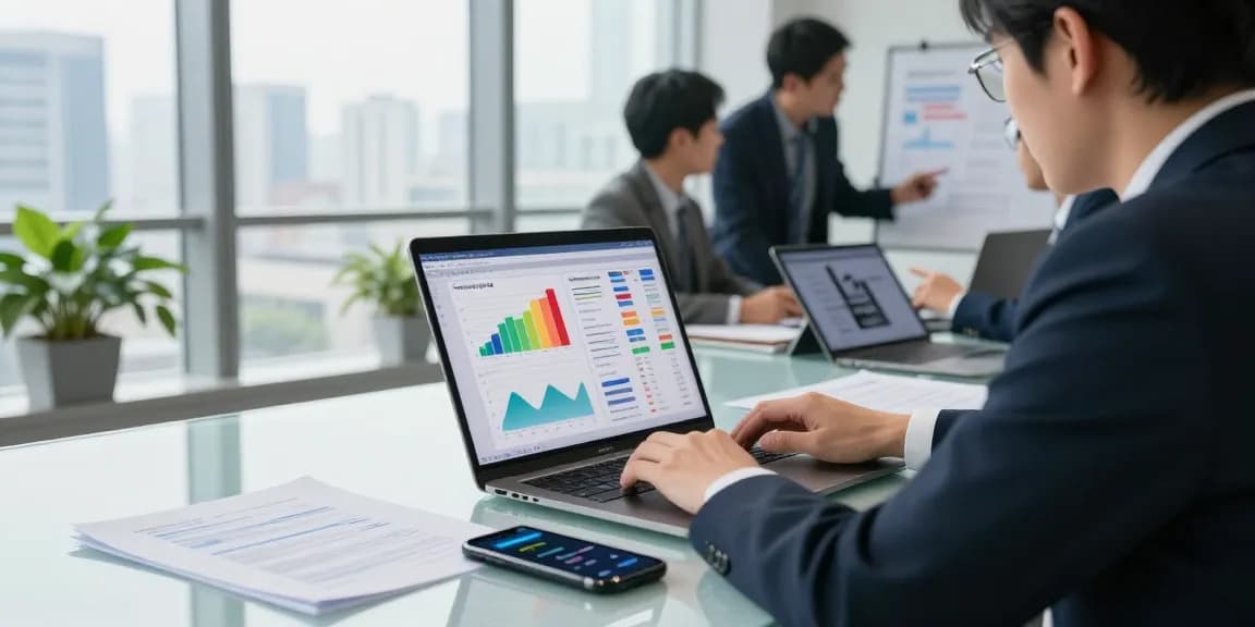 Expert asset tracing analysis in a modern office setting with professional engaging measures.