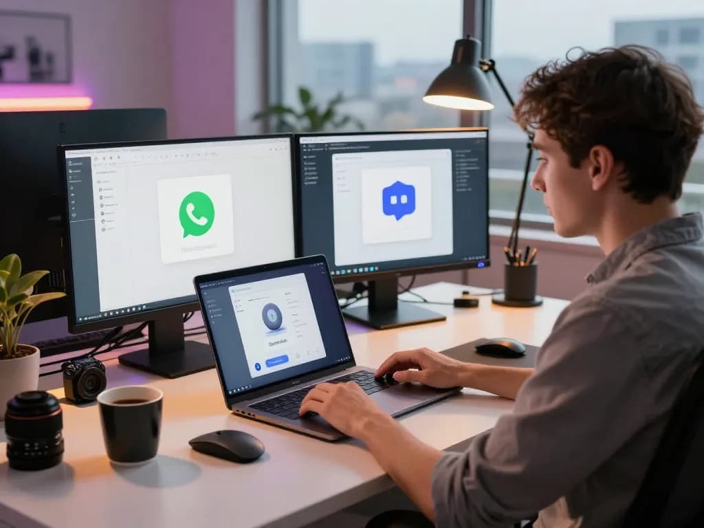 OpenClaw AI assistant in modern workspace, enhancing productivity through integrated communication tools.