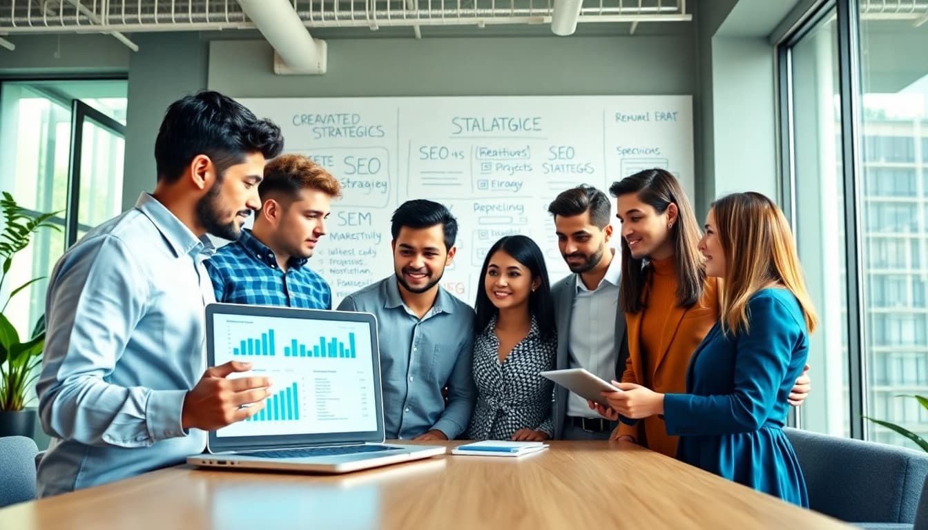 Optimize your SEO Malaysia strategies with a collaborative digital marketing team at work.