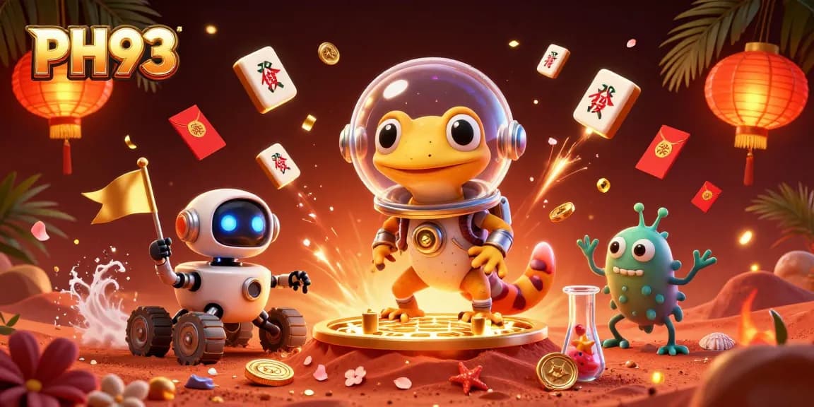 Experience PH33's vibrant casino atmosphere in a Martian adventure with colorful gaming elements.