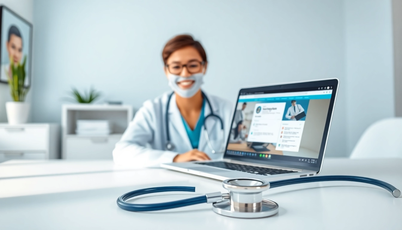 Engage with a doctor online 24/7 in a modern virtual healthcare setting.