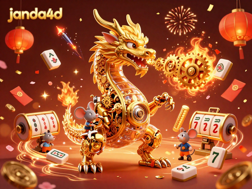 Experience the excitement of janda4d with a scene of dynamic casino celebration and rich imagery.