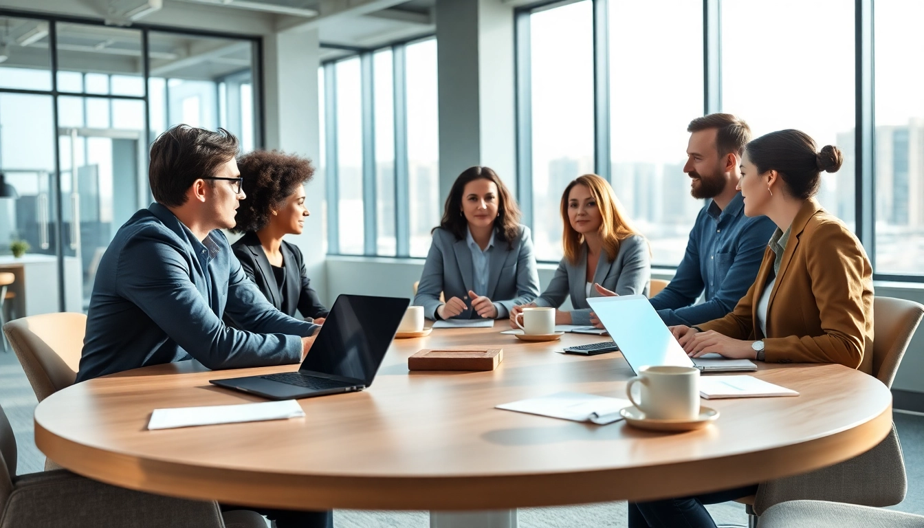 Engaging team meeting focused on Strategy Capture Management with a collaborative atmosphere.