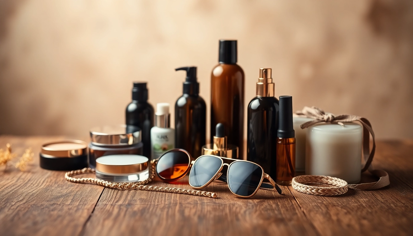Photography of products in Milano showcasing fashion accessories and cosmetics