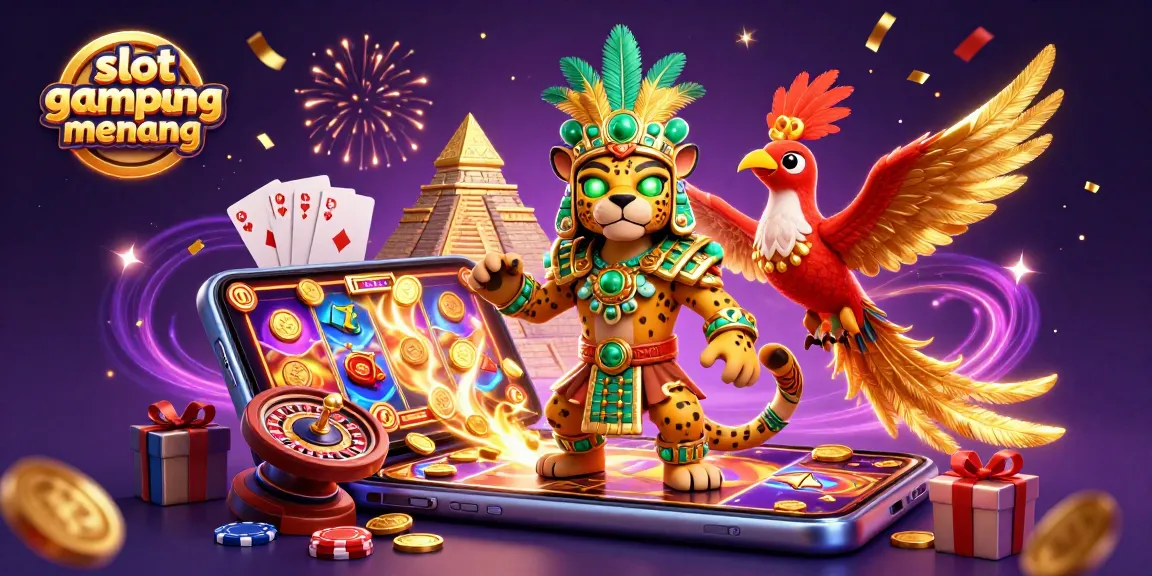 Menangkan jackpot di slot gacor gampang menang dengan simbol video game berwarna-warni dan efek gemerlap.