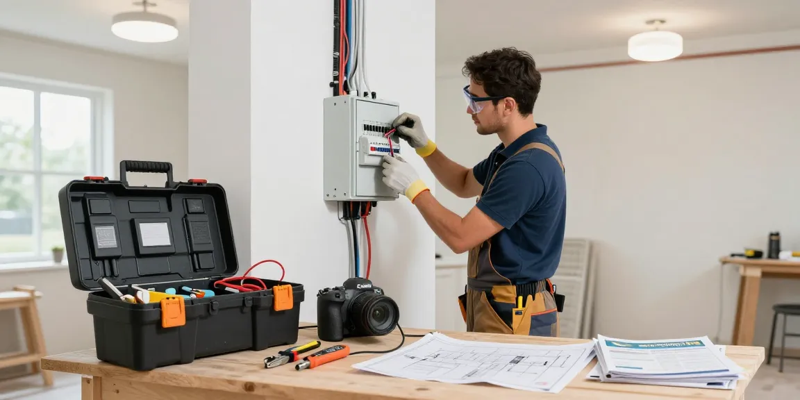 Electrician working on electrical panel, find out more about reliable services in your area.