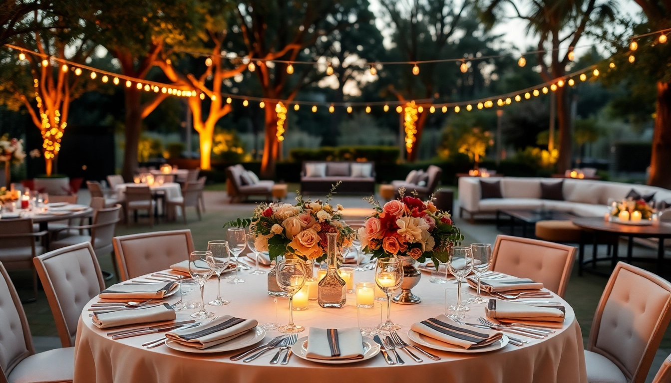 Elegant event furniture rentals displayed in an outdoor setting showcasing style and sophistication.