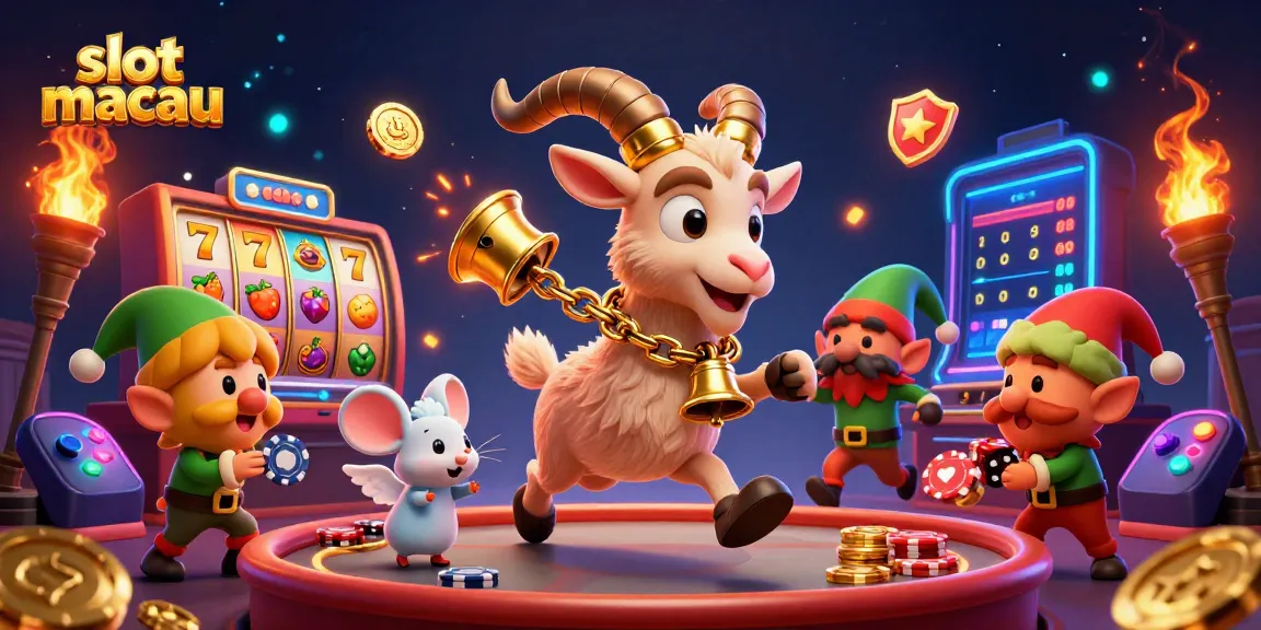 Experience slot macau's thrilling ambiance as gremlins steal poker chips in a vibrant casino scene.