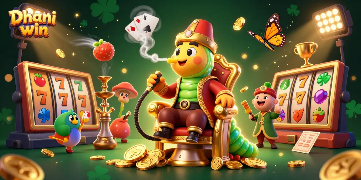 Engage with thrilling Dhani win slot games and visualize excitement through dynamic 3D casino illustration.