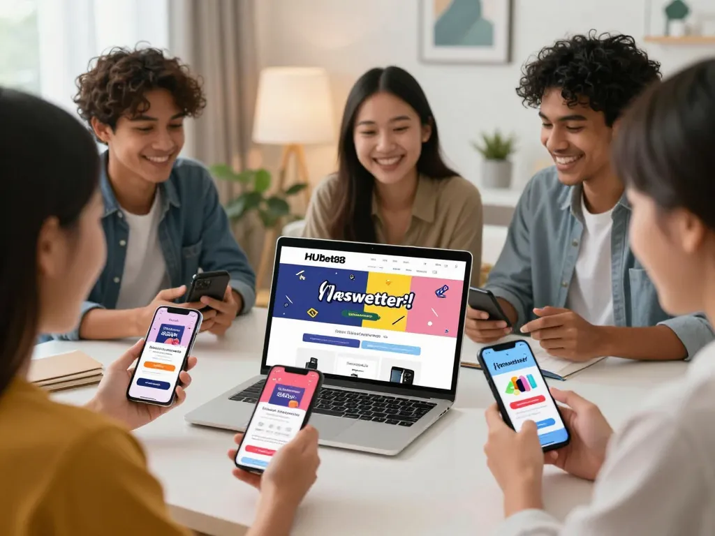 Dynamic online shopping experience at HUbet88 with users signing up for newsletter promotions