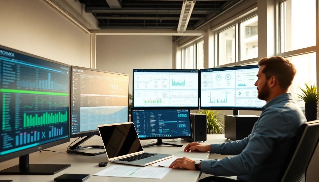 Proxmox Virtualization Experts demonstrating advanced setup in a modern office.