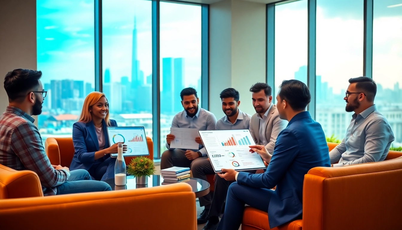 Analyze competitor customer list displayed on screens in a modern office setting.
