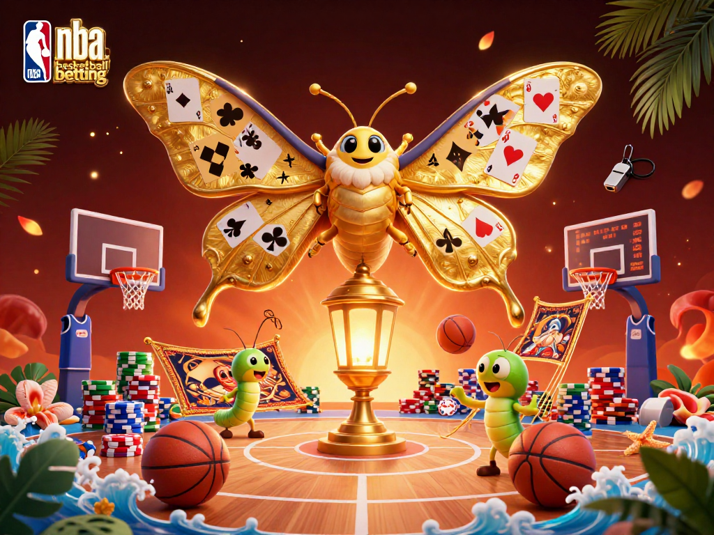 Engage in nba basketball betting with 3D cartoon sports elements, vibrant colors, and dynamic action.