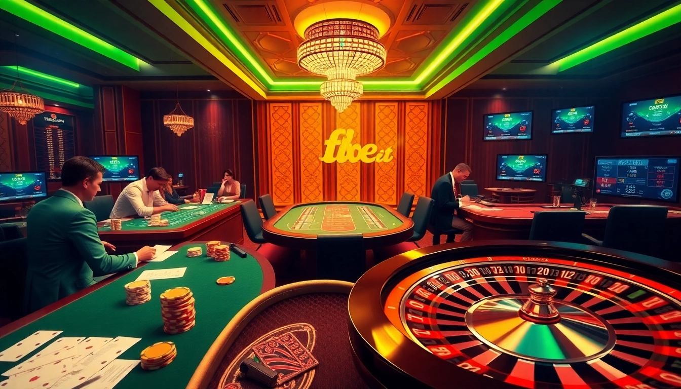 F8bet players enjoying a thrilling casino experience at an upscale table.