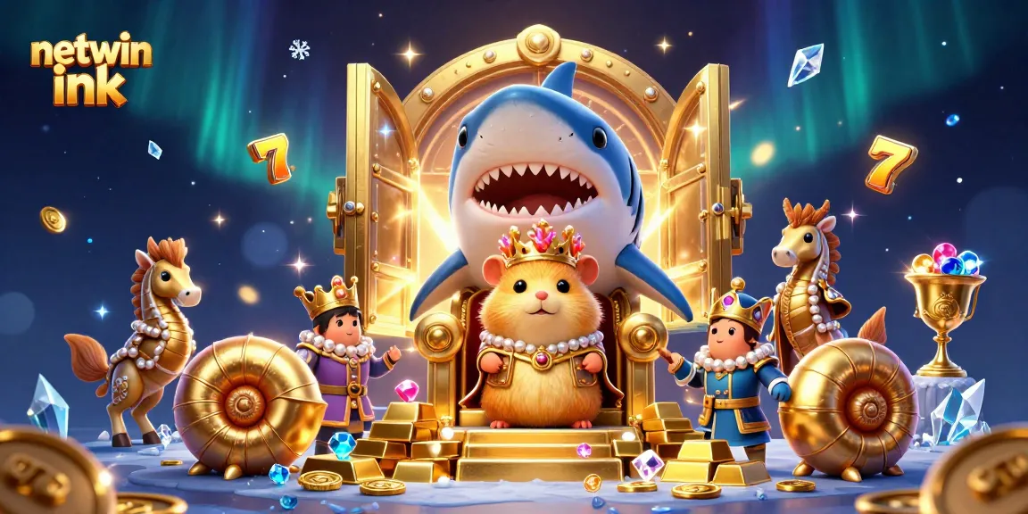 Engage with netwin ink’s vibrant world of gaming, featuring treasures and a heroic hamster king.