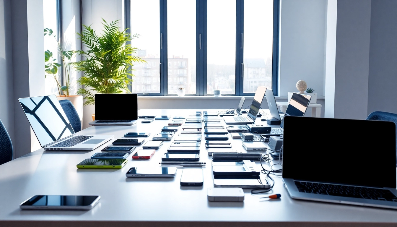 Get instant phone cash by recycling smartphones in a modern office setting.