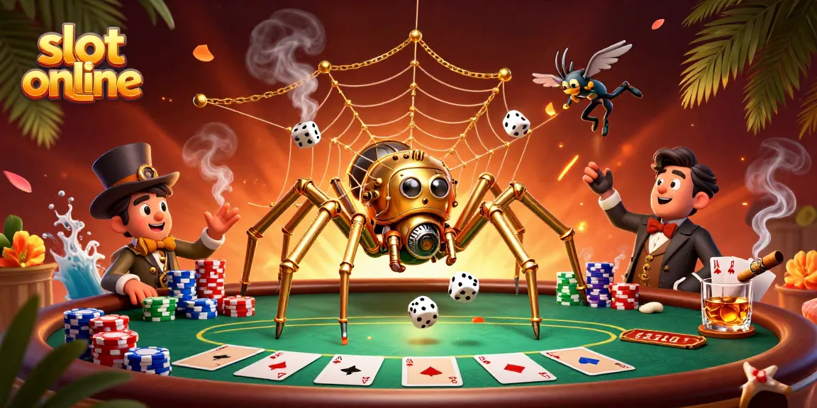 Engage with thrilling slot online action in a vibrant steampunk-inspired casino scene