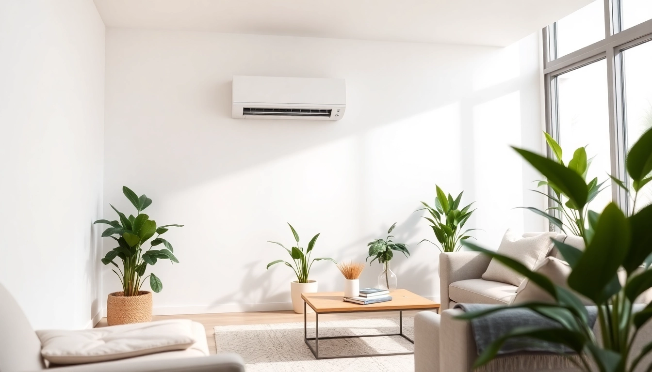 Install a mitsubishi mini split ac in a contemporary living room with sleek design.