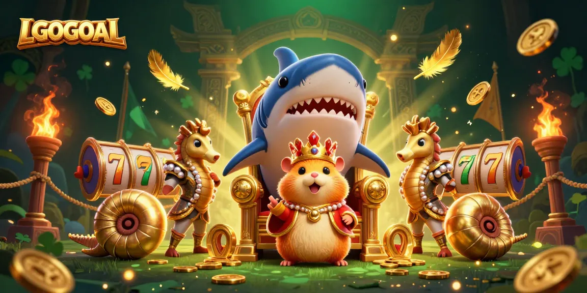 Experience LGOGOAL's vibrant slot adventure with the golden hamster king and his royal guards.