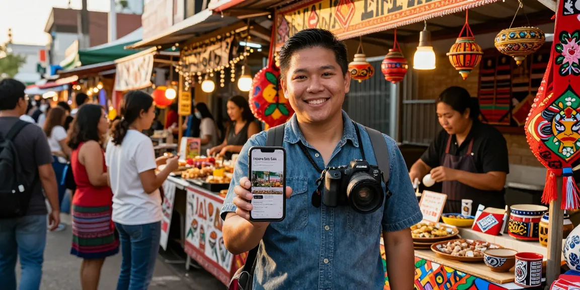 Engaging cultural exploration at https://hanadultalk.com, highlighting vibrant Asian street food market.