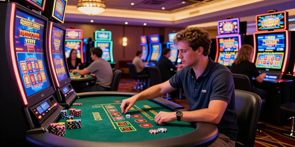 Thrilling moment at a credit card casino featuring live dealer blackjack and vibrant slot machines, highlighted on https://ieee.org.uk.