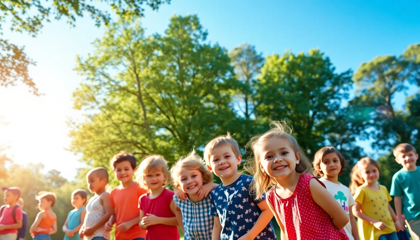 Children enjoying activities at a homeschool summer camp surrounded by nature.