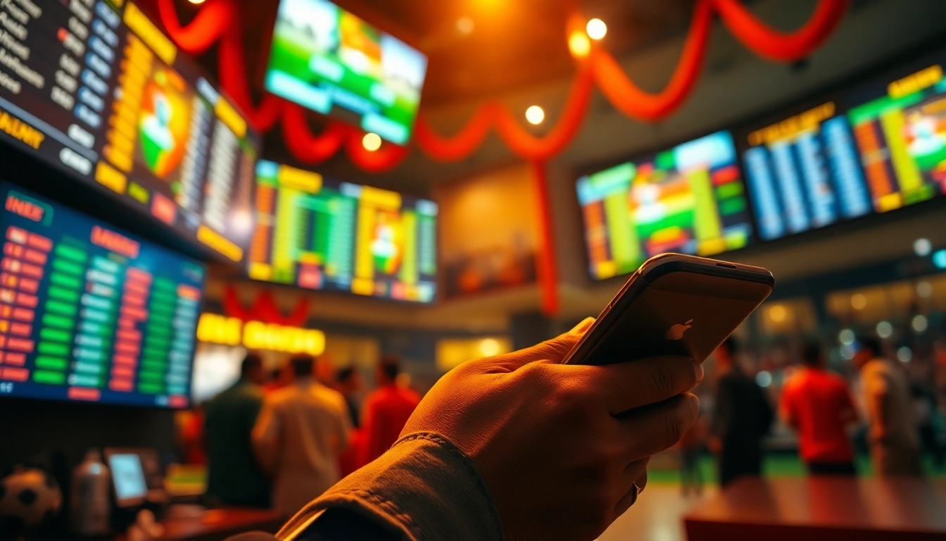 Engaging user exploring the best sports betting sites in India on a mobile application.