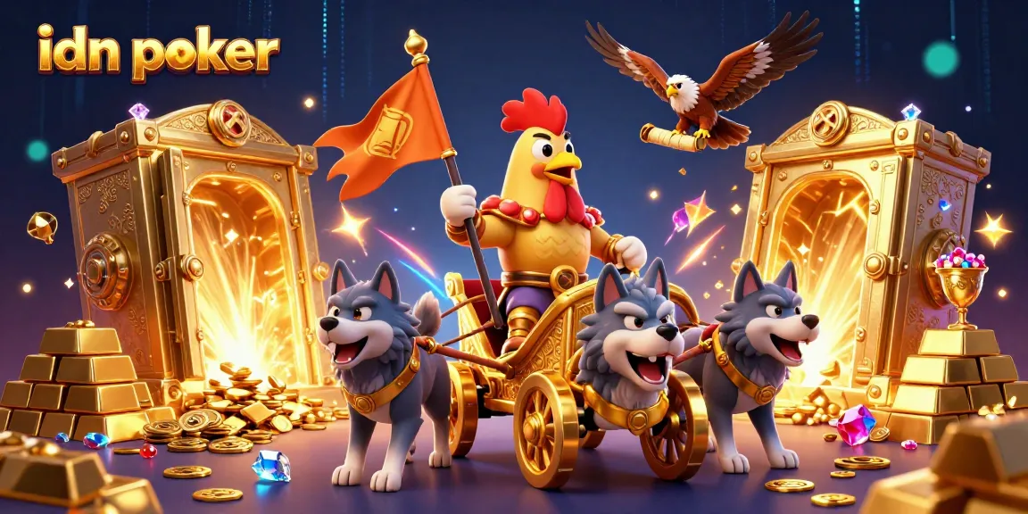 Experience thrilling idn poker action with 3D characters and vibrant treasure elements
