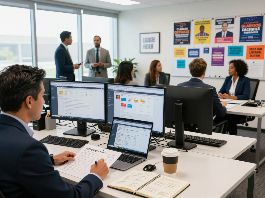 Strategic planning for targeted voter mail campaigns in a modern political office.