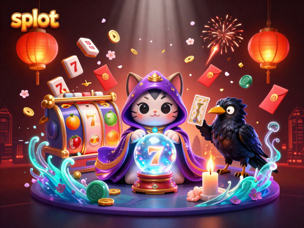 Engage with thrilling slot gameplay featuring mystical characters and vibrant casino elements.