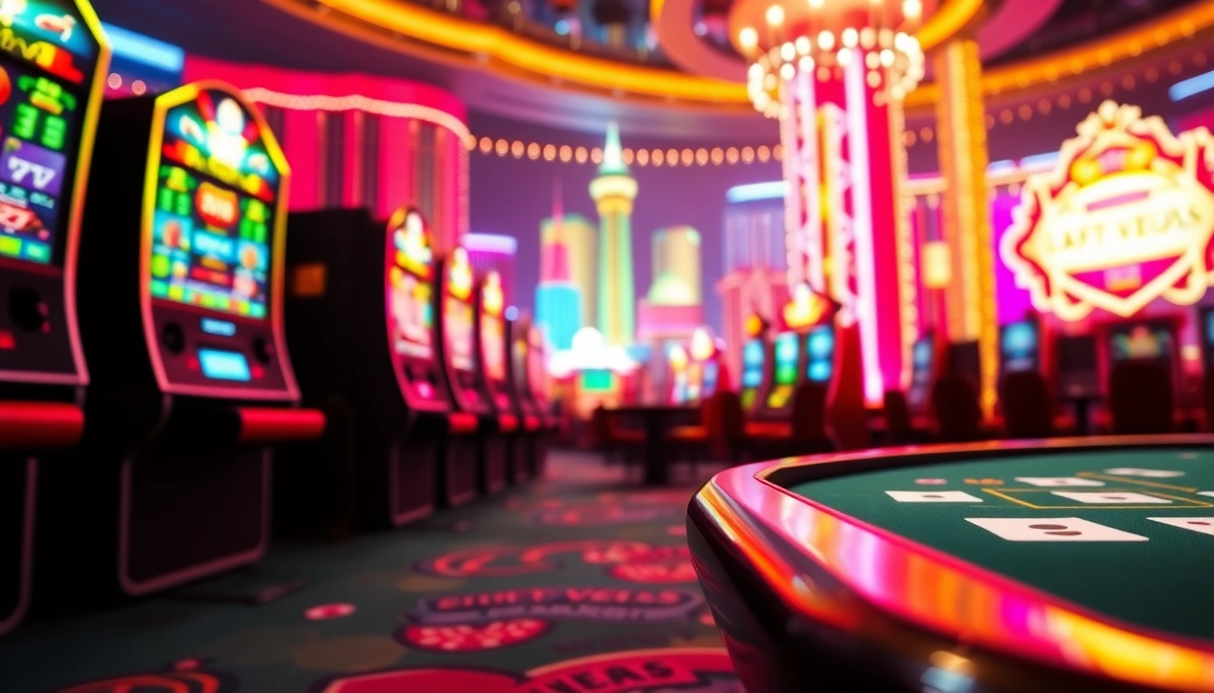 Experience the thrill of Vegas hero with dynamic online casino gameplay, vibrant lights, and excited players.