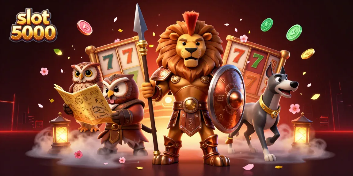 Experience the thrill of gaming with slot 5000 in a vibrant 3D casino action scene.
