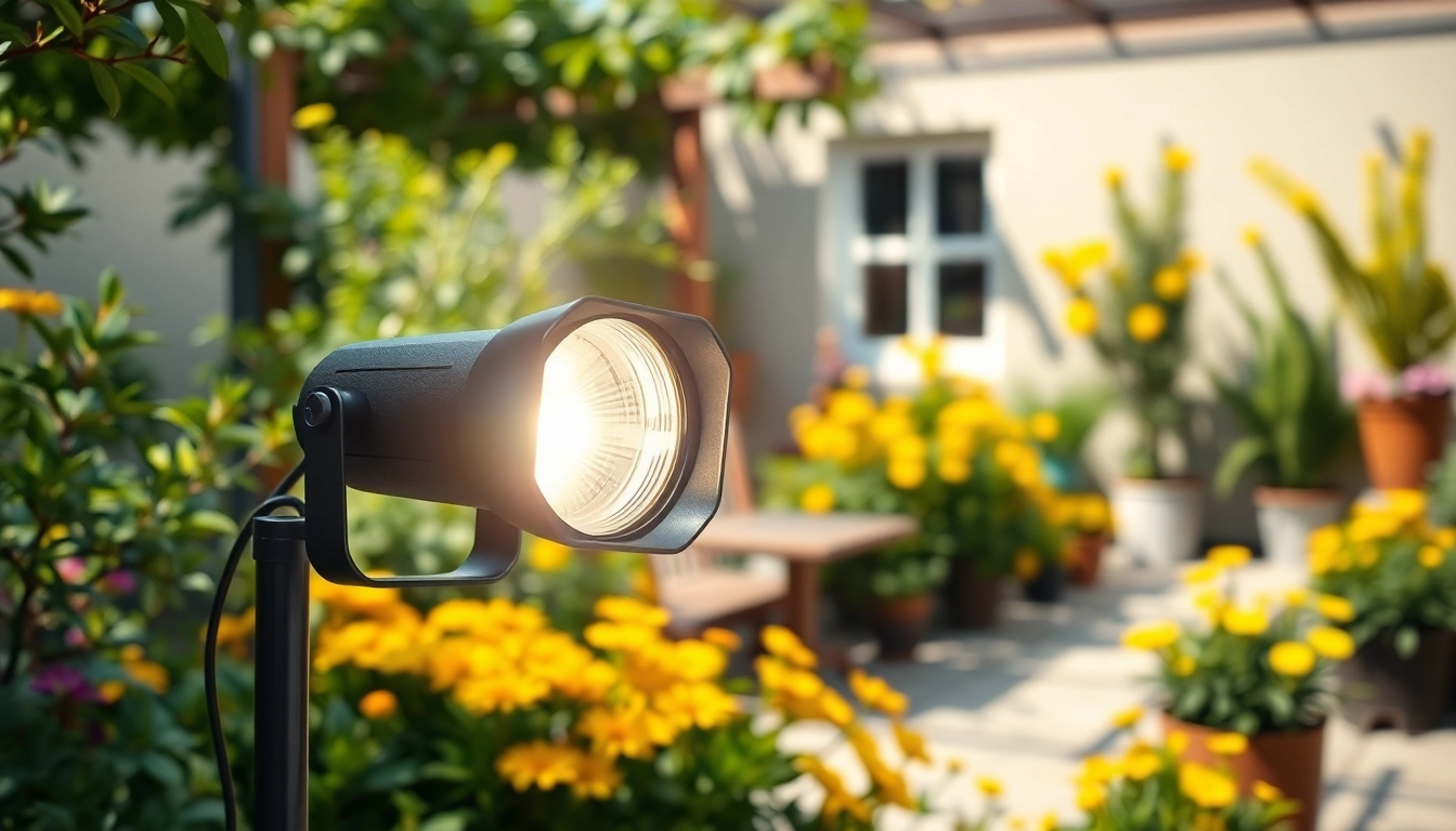 Verlicht je tuin met een krachtige led straler voor optimale buitenverlichting.