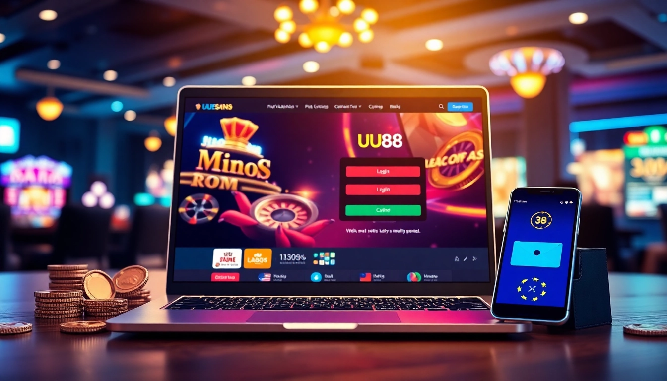 UU88 đăng nhập interface showcasing engaging online gambling experience for users.