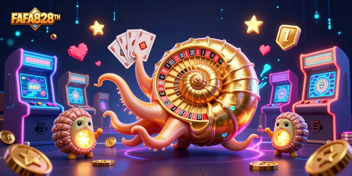 FAFA828TH promotes dynamic gameplay with a stunning 3D cartoon nautilus roulette scene