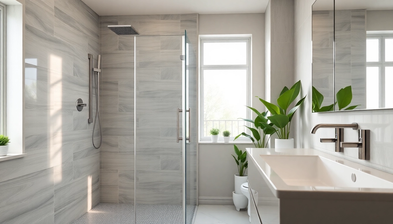 Experience elegant showers Australia in a modern, luxury bathroom with sleek designs and comforting lighting.