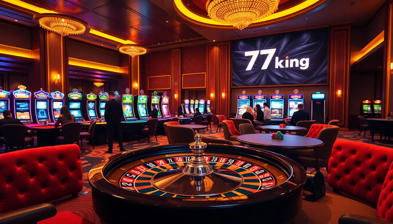 Experience the thrilling atmosphere at 79king with vibrant casino tables and live players enjoying high-stakes gambling.