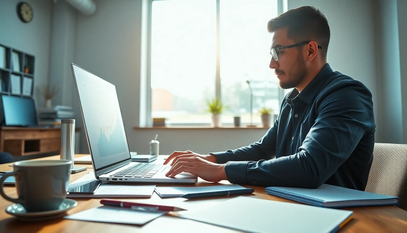 Utilizing a linkedin sales navigator scraper to analyze user data in a modern office environment.