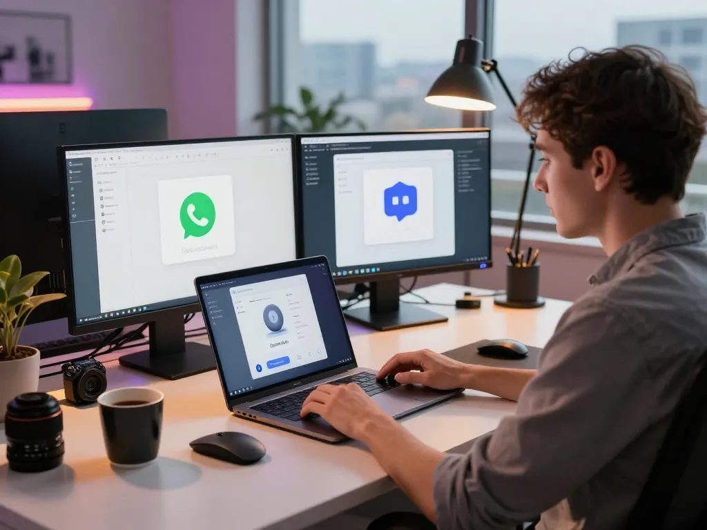 OpenClaw AI assistant in modern workspace, enhancing productivity through integrated communication tools.