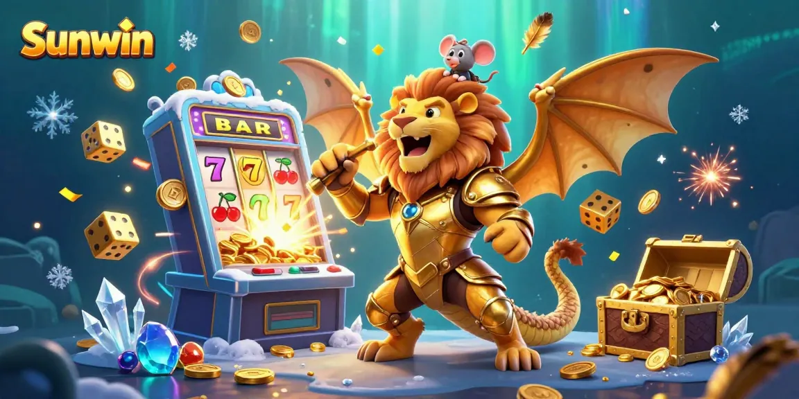 Experience thrilling gameplay at Sunwin with a vibrant casino scene featuring animated characters and dynamic rewards.