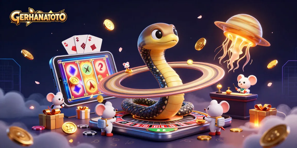 Menghadirkan GERHANATOTO, situs toto Macau dengan astronaut tikus bertaruh di roda roulette berwarna cerah.