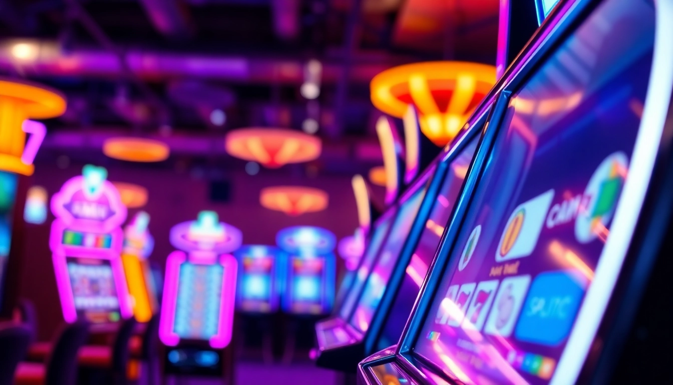 Main slot machine showcasing link slot gacor with vibrant lights and a lively atmosphere.