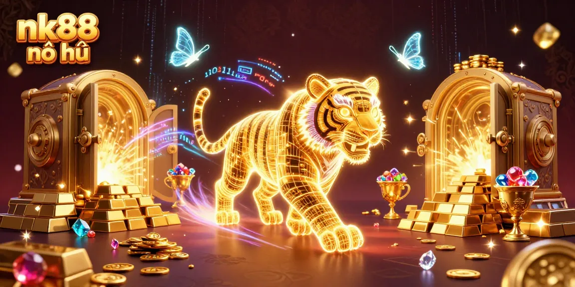 Experience the thrill of nk88 nổ hũ with captivating 3D casino elements and vibrant visuals.