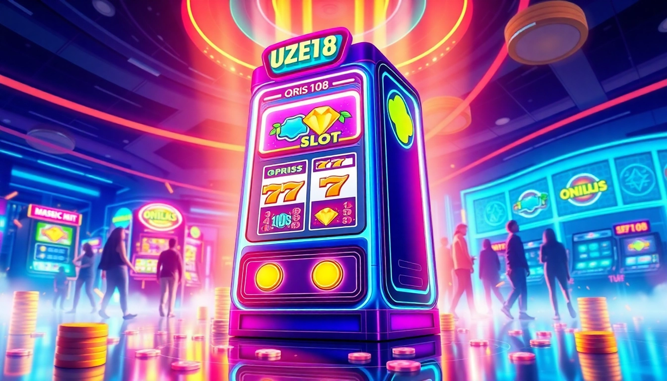 Menangkan QRIS108 Slot dengan grafis menarik di lingkungan kasino yang ceria.