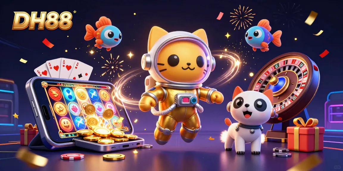 Spin the reels with DH88 in this vibrant 3D gambling adventure with exciting casino elements.
