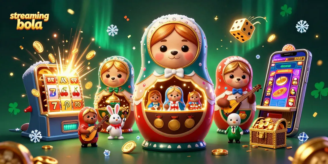 Experience streaming bola with this vibrant 3D casino illustration featuring dynamic gaming elements and characters.