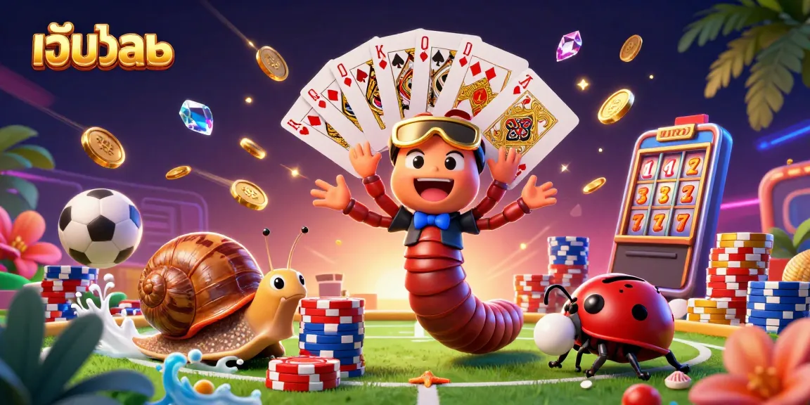 Experience dynamic sports betting excitement with เว็บบอล, featuring cartoon characters in a thrilling casino setting.